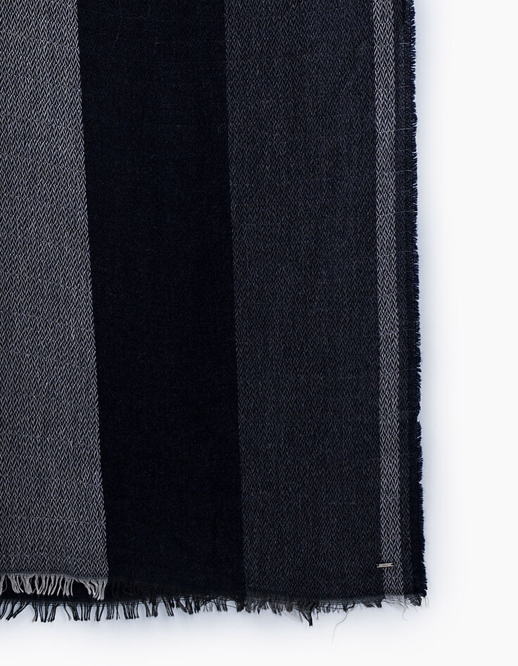 Men’s navy wide-striped scarf-4
