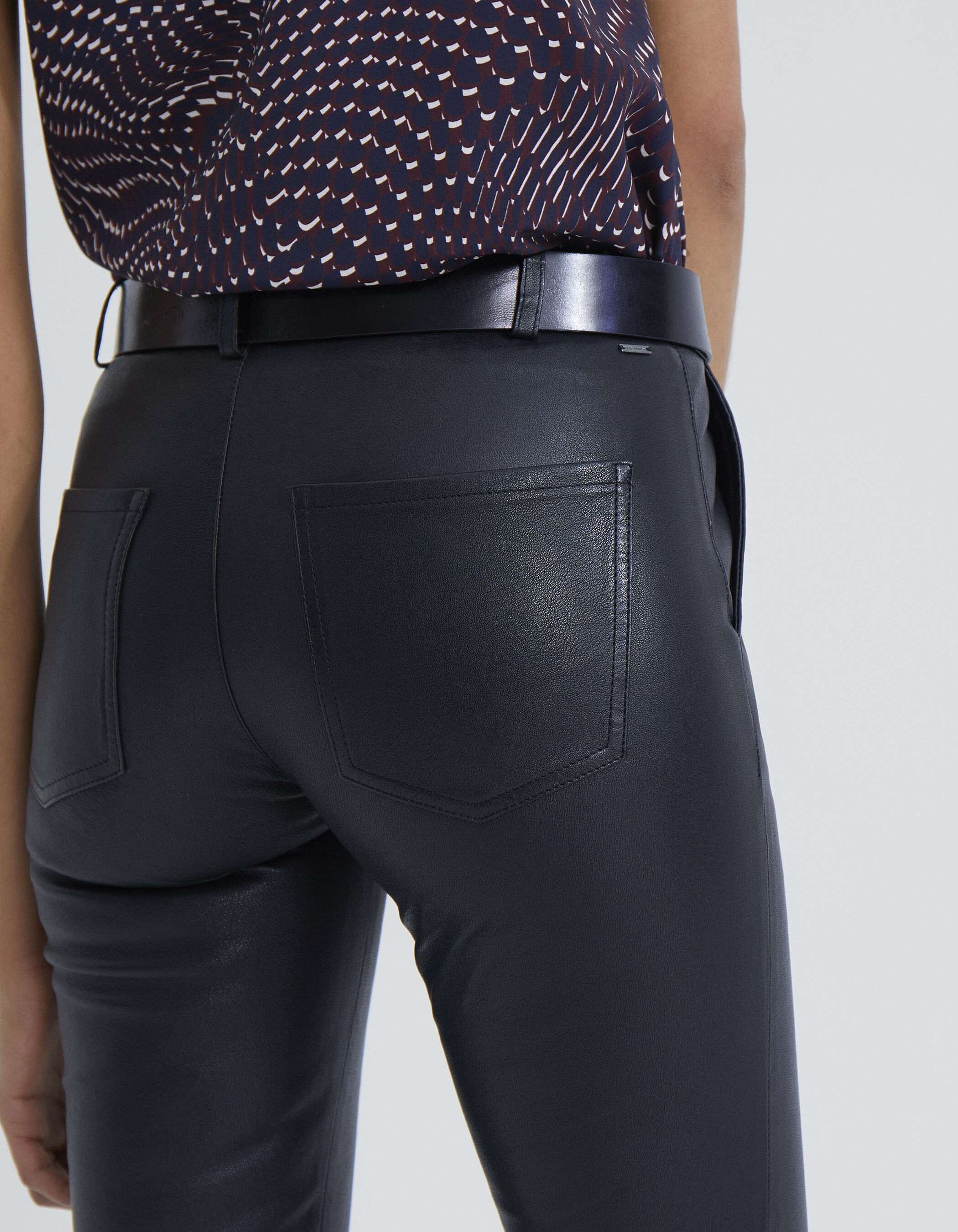 Pantalon cuir d agneau femme