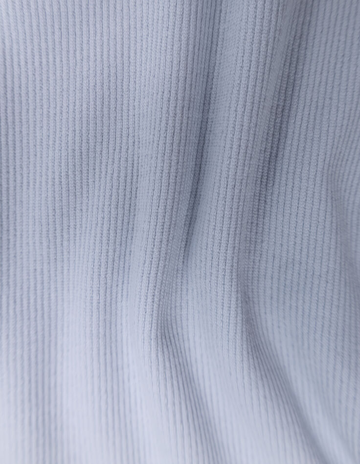 Himmelblaues Rippstrick-T-Shirt f&uuml;r M&auml;dchen-6