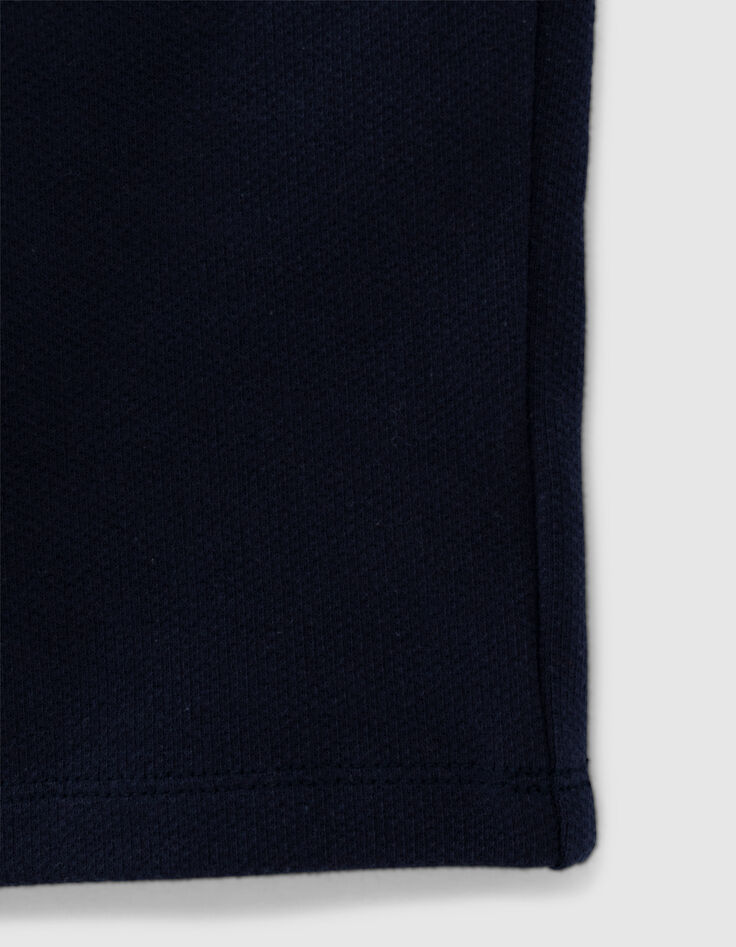 Marineblaue Chino-Jungenbermudas aus Piqu&eacute;jersey-5