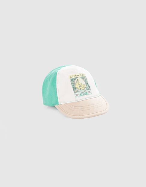 Casquette verte, écrue et beige visuel bananes bébé garçon - IKKS