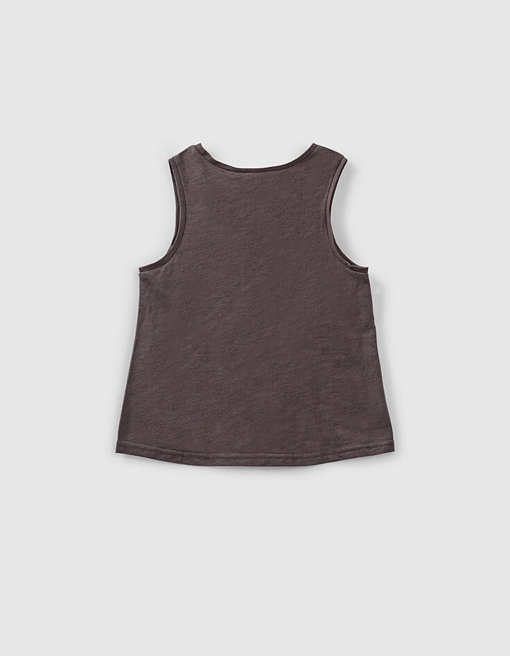 Camiseta de tirantes gris oscuro pulseras bordadas niña-4 Camiseta de tirantes gris oscuro pulseras bordadas niña-4