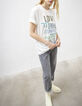 Tee-shirt loose en coton modal visuel message futur femme-2