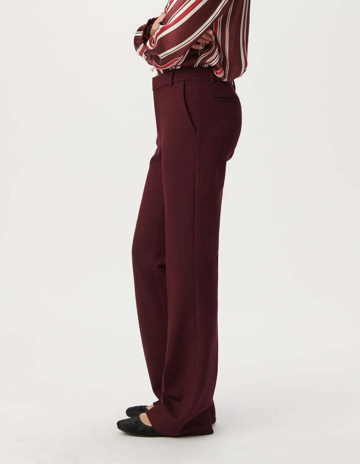 Bordeaux geklede broek milanotricot Dames-3 Bordeaux geklede broek milanotricot Dames-3
