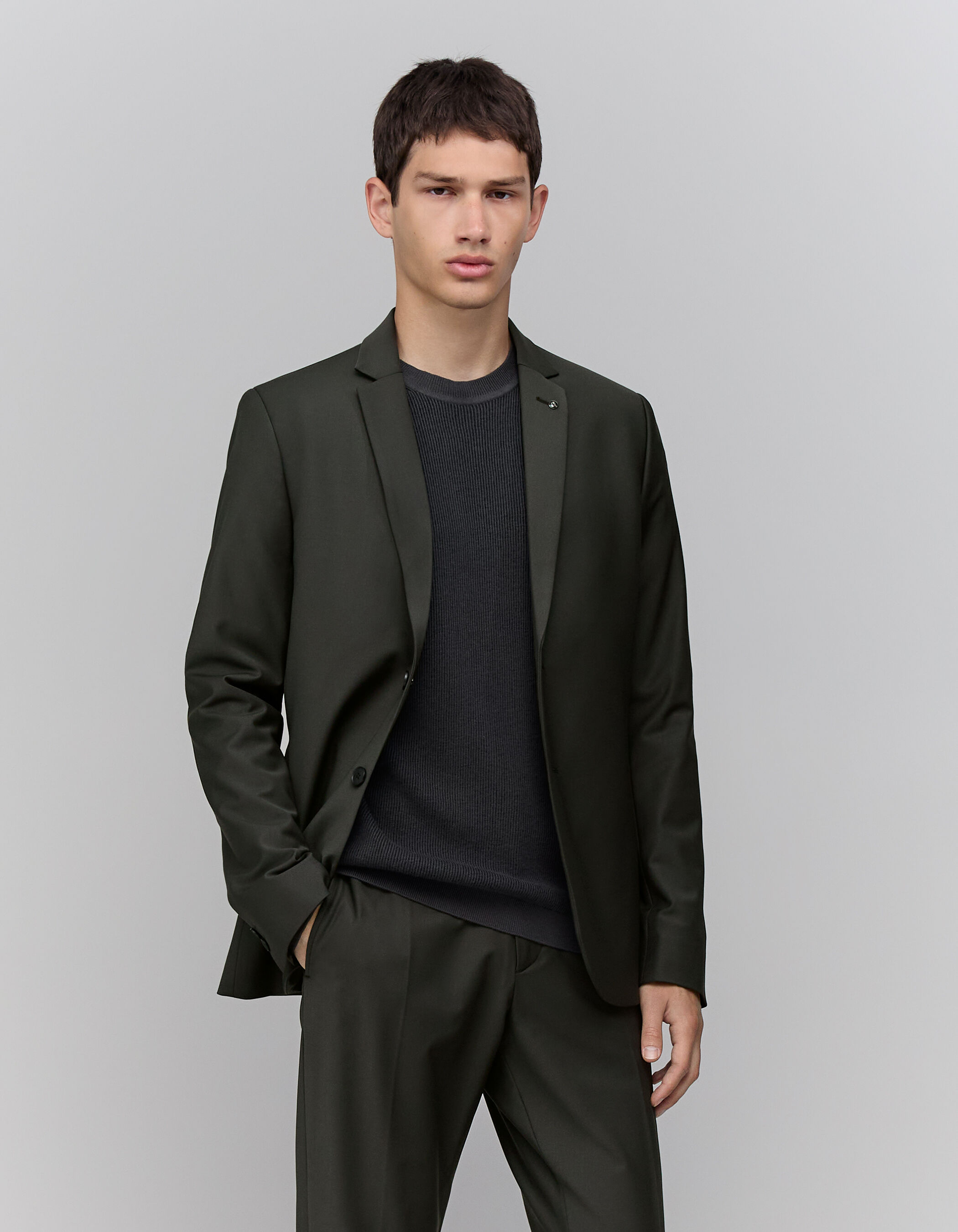 Veste de costume kaki ULTRA MOBILITY Homme IKKS