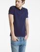 Polo bleu homme-5
