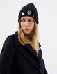 Manteau caban en drap de laine marine double col femme-5