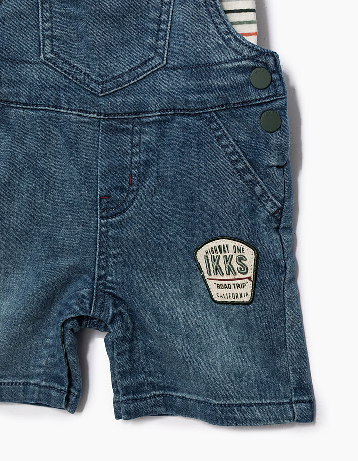 Set T-shirt en jeanstuinbroek voor babyjongens  - IKKS