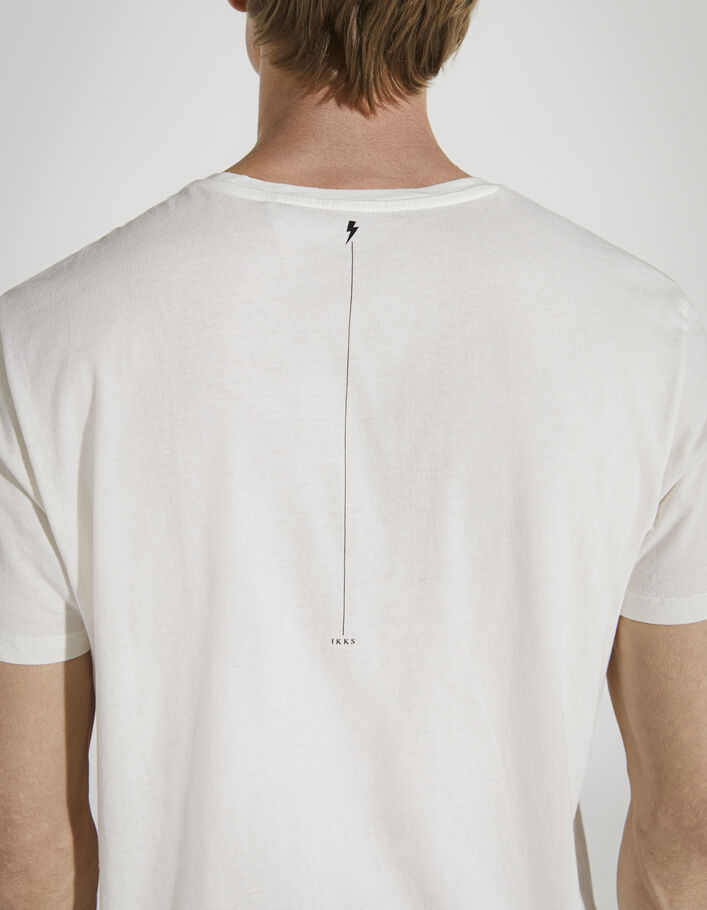 Men’s off-white organic T-shirt with rockers image - IKKS