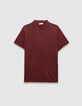 Polo bordeaux coton modal manches courtes Homme-5