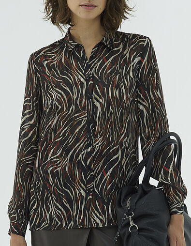 Damenvoilebluse mit Zebraprint - IKKS