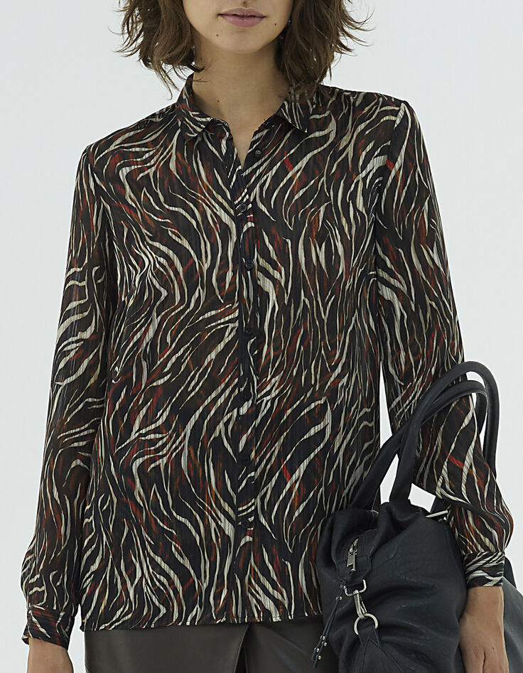 Damenvoilebluse mit Zebraprint-1