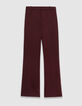 Bordeaux geklede broek milanotricot Dames-5