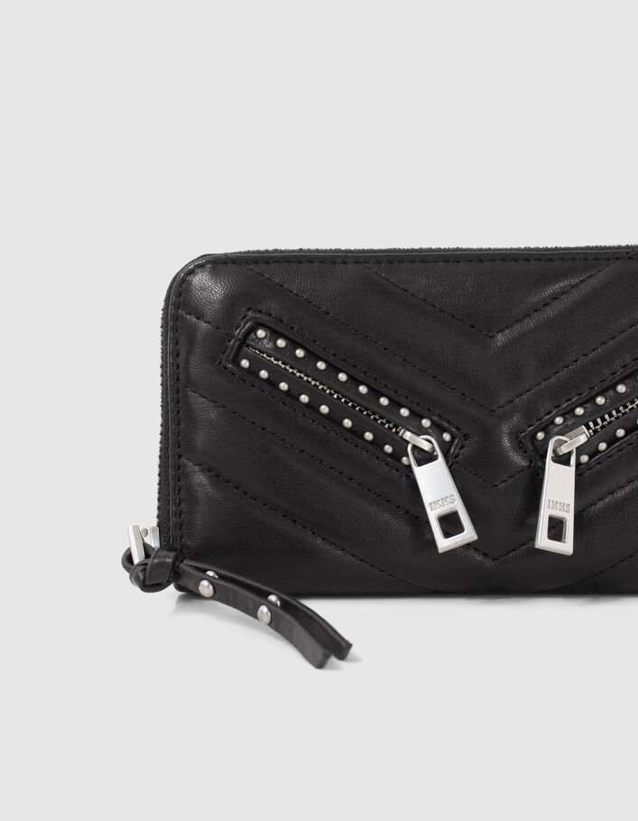 OEMG Portefeuille Femme En Cuir PU Court Avec Du00e9coupe Feuille