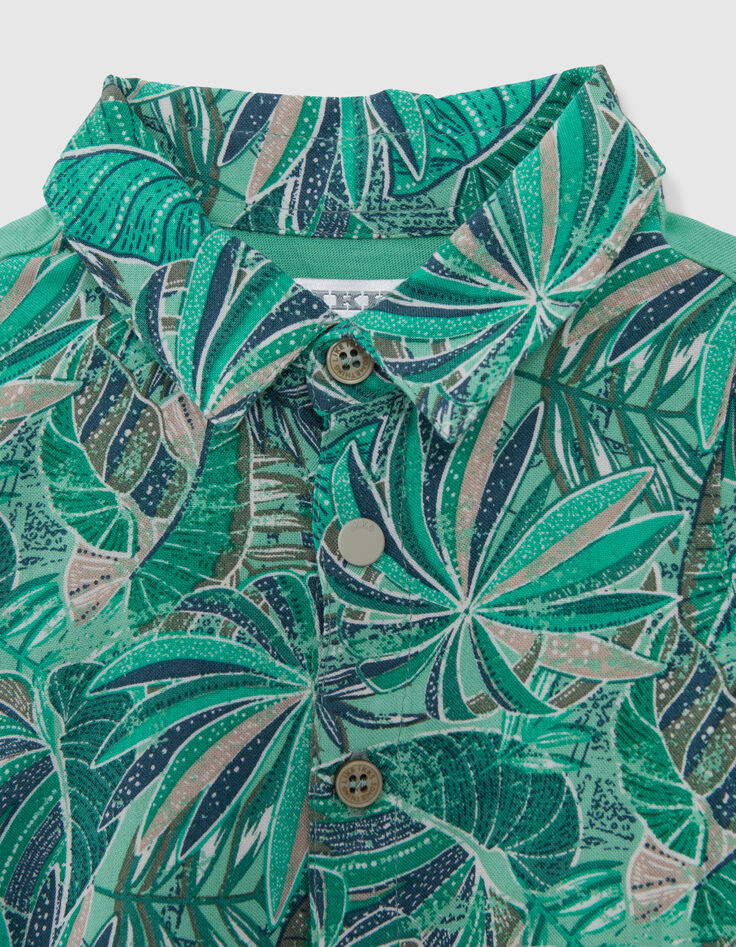 Baby boys’ green LENZING™ ECOVERO™ with exotic motif-2