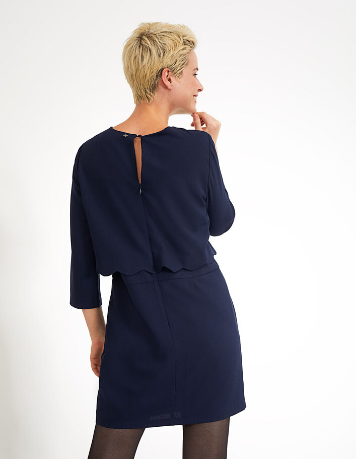 Vestido efecto óptico azul marino 