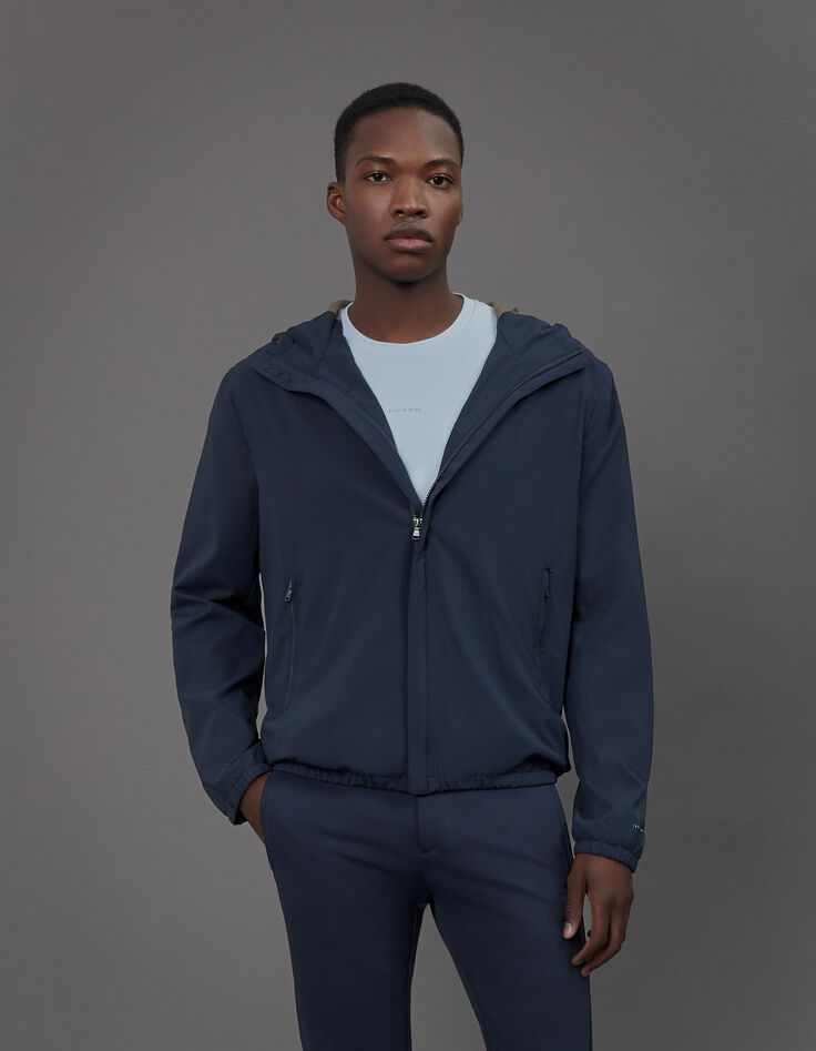Men&rsquo;s navy WATER REPELLENT light jacket-8