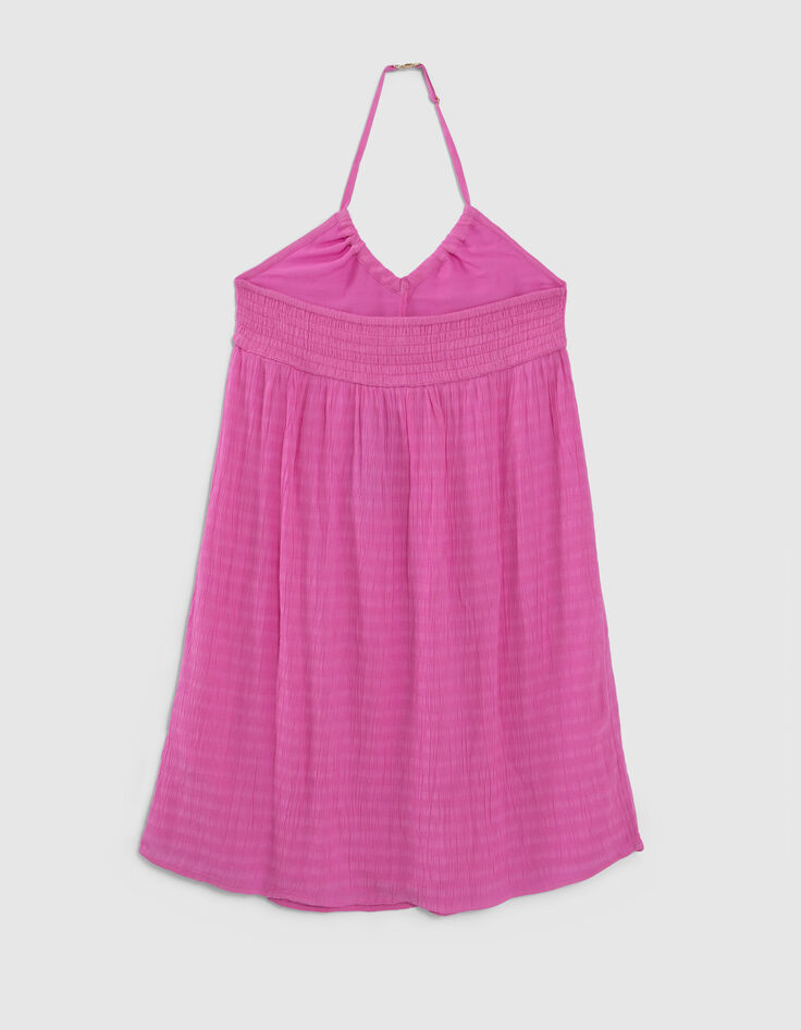 Robe dos-nu rose fille-3
