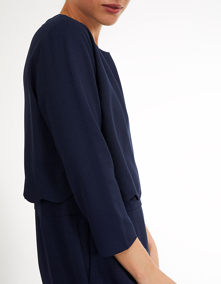 Robe bleu marine trompe-l'œil I.Code-4