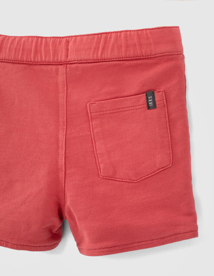 Omkeerbare bermuda rood en rockprint babyjongens - IKKS