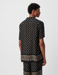 Zwart REGULAR overhemd print Balinese motieven Heren-3