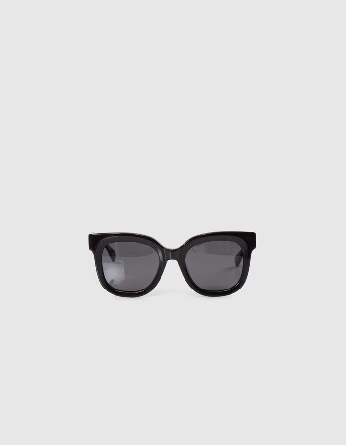 Zonnebril zwart oversized vlinderstijl Dames-2