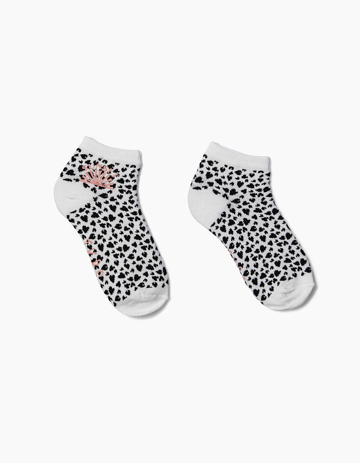 Chaussettes blanc cassé et pêche fille-3