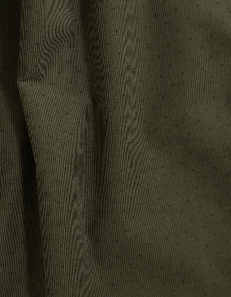 Khaki Jungenhemd lange Ärmel Velours Punkte-8 Khaki Jungenhemd lange Ärmel Velours Punkte-8