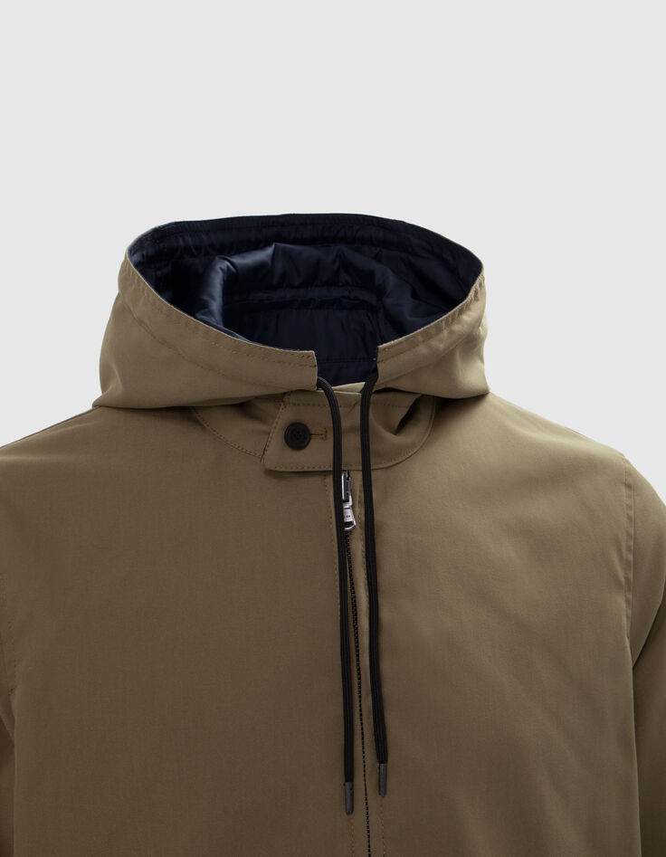 Blouson r&eacute;versible bleu navy et kaki Homme-8
