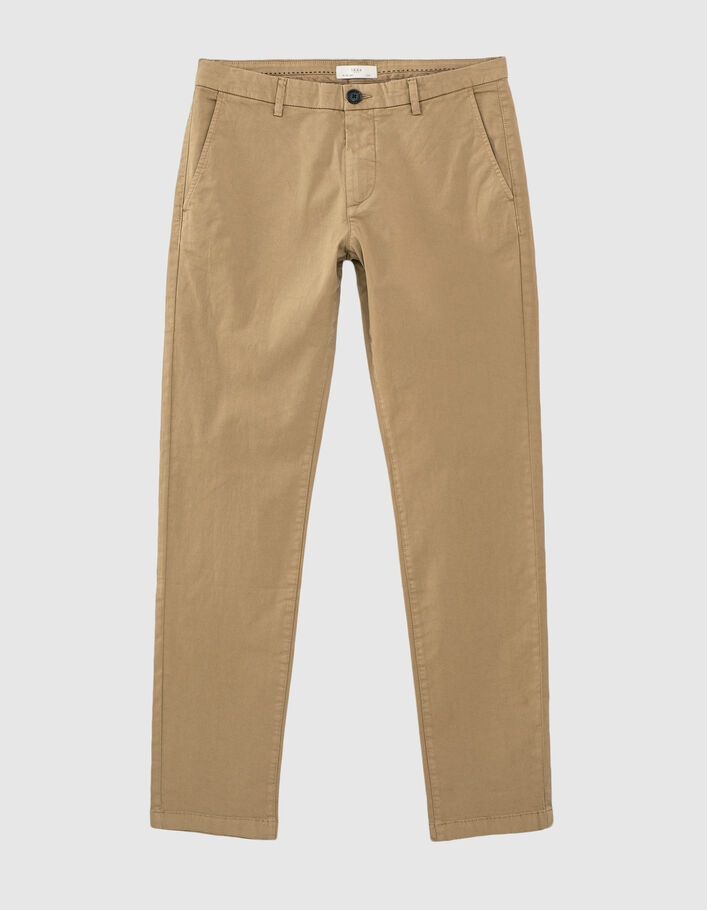 Beige Slim-Herrenchinohose-6
