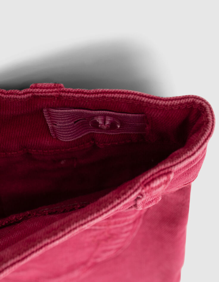 Short en jean rose fuchsia fille-7