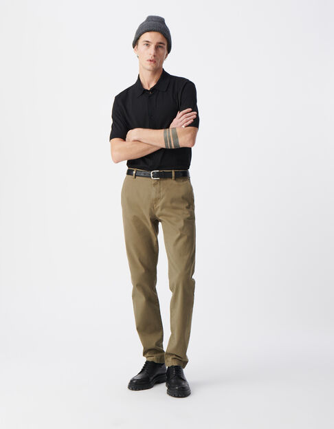 Pantalon chino SLIM kaki Homme - IKKS