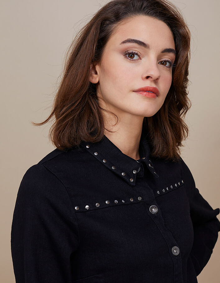 Robe En Jean IKKS I.Code Taille XL - Robe Denim Bleu, Longueur Genou, Manches Longues