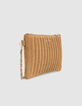 The 111 pouch in sand suede cowhide leather for women-4