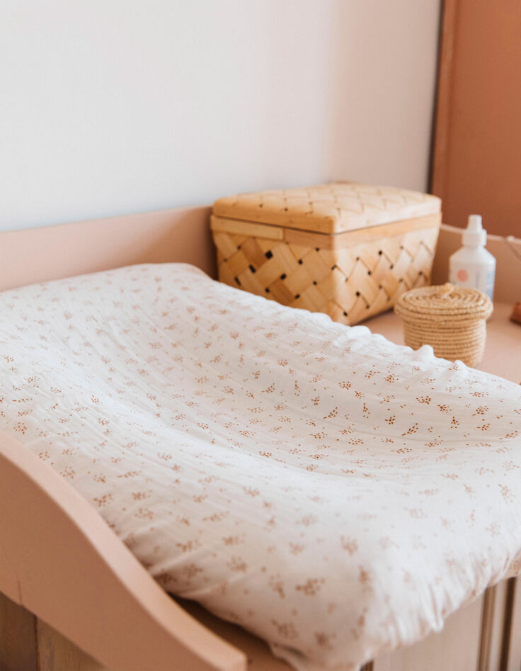 Housse de matelas à langer miel coton bio GABRIELLE PARIS-2