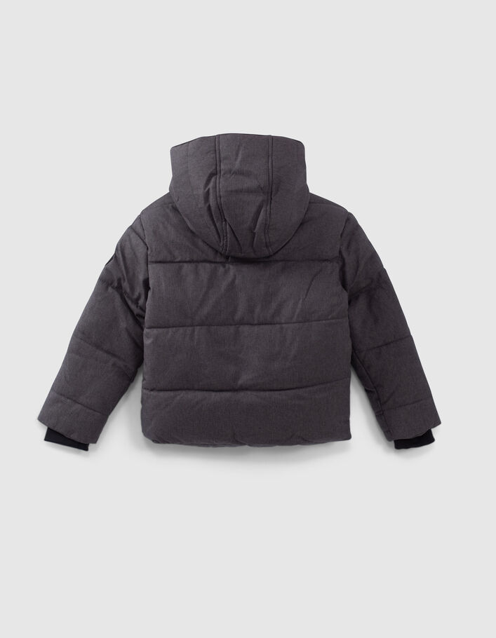 Boys’ grey marl padded jacket with zipped pockets - IKKS