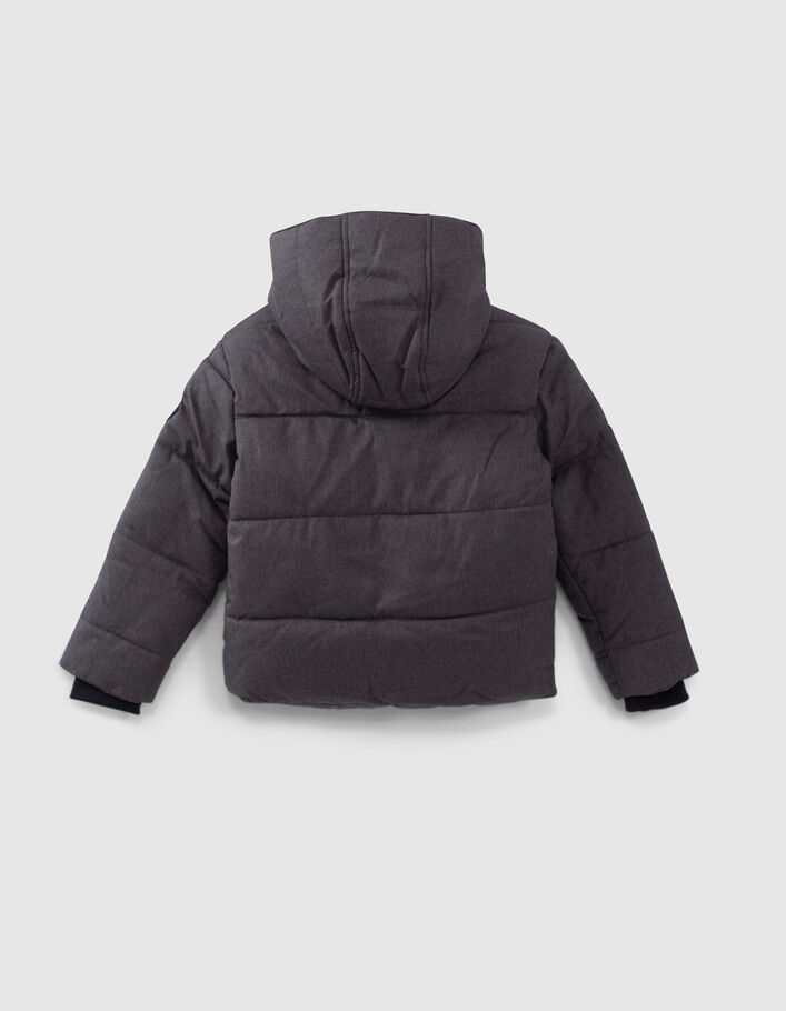Plumas gris jaspeado con bolsillos con cremallera niño-5