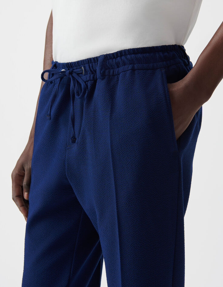 Herenjoggingbroek indigo seersucker-5