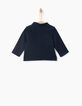 Cardigan polaire marine zippé bébé fille-3