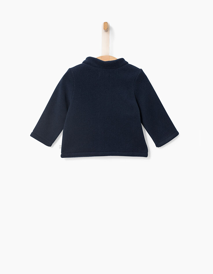 Cardigan polaire marine zippé bébé fille-3