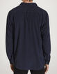 Marineblaues REGULAR-Herrenhemd aus gestreiftem Velours-3