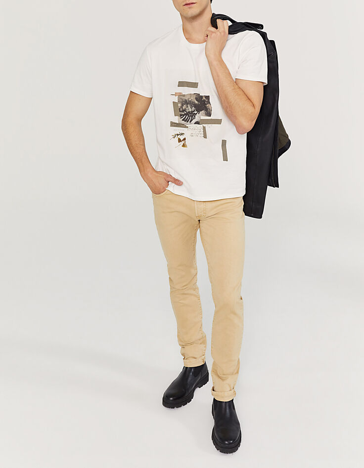 Herren-Jeans im SLIM-Fit aus Bio-Baumwolle in Vanille-1