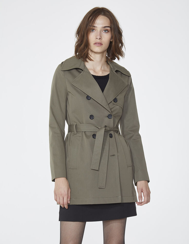 Women's short trench coat-1