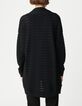 Cardigan noir tricot ajour&eacute;s Femme-3