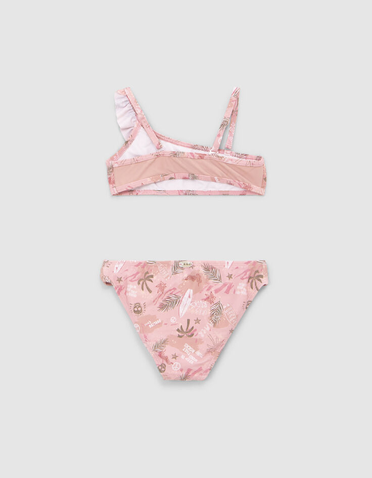 Roze bikini surf-rock print meisjes-3