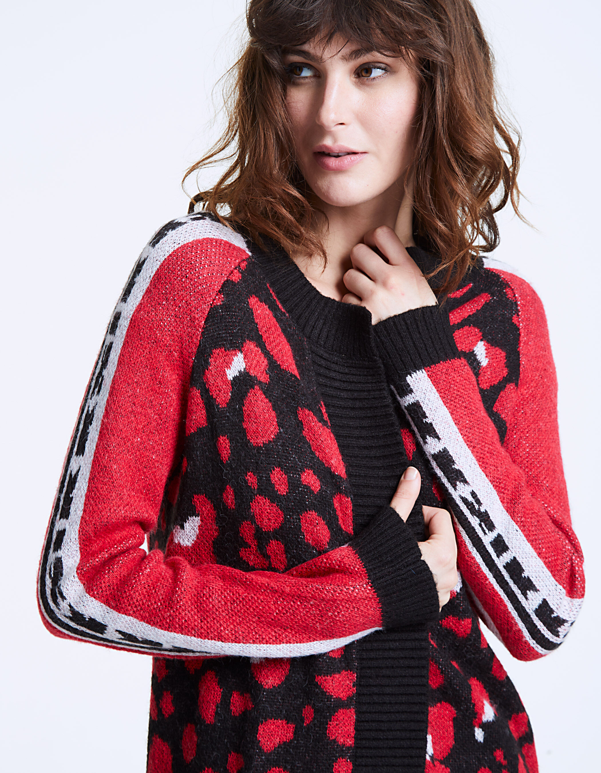 Bp long hot sale leopard jacquard cardigan