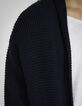 Cardigan marine tricot &agrave; col ch&acirc;le Homme-4