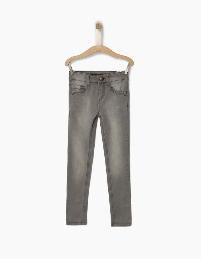 Jean skinny gris fille-1