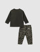 Ensemble 2-en-1 T-shirt et jogpant camouflage bébé garçon-4