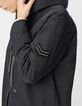 Parka noire fourr&eacute;e &agrave; capuche Femme-8